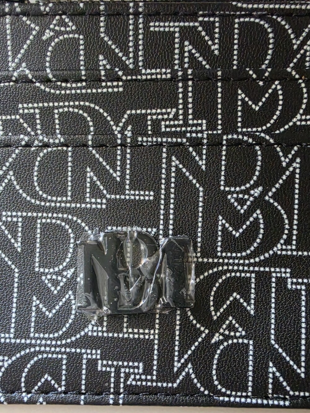 Badgley Mischka Black Monogram Mini Card Holder Wallet NWT - Picture 5 of 10